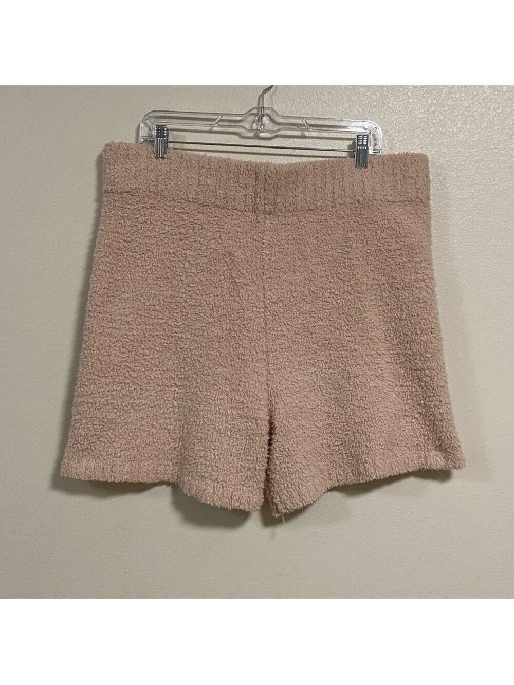 Skims Fuzzy Cozy Knit Pull on Shorts Dusty Pink plus Size 4x/5X NWT
